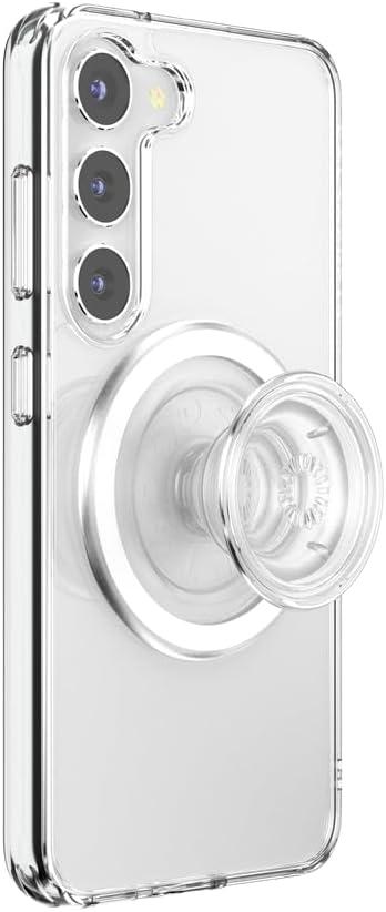 imagePopSockets Case for Samsung Galaxy S24 Compatible with MagSafe with Magnetic PopGrip Phone Grip Included Phone Case for Galaxy S24 Cute PopSockets AuraClear