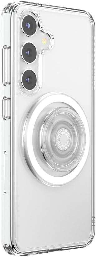 imagePopSockets Case for Samsung Galaxy S24 Compatible with MagSafe with Magnetic PopGrip Phone Grip Included Phone Case for Galaxy S24 Cute PopSockets AuraClear