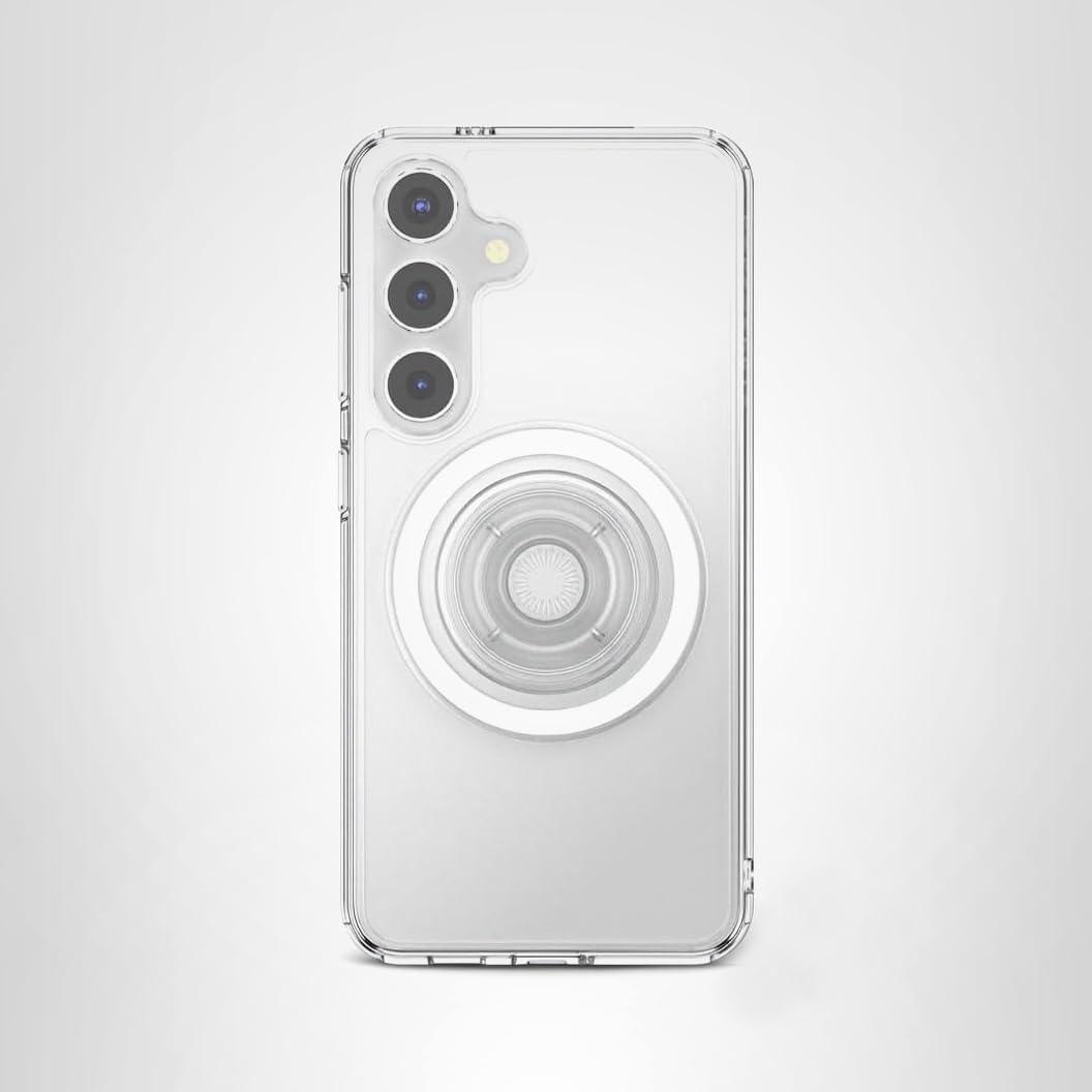 imagePopSockets Case for Samsung Galaxy S24 Compatible with MagSafe with Magnetic PopGrip Phone Grip Included Phone Case for Galaxy S24 Cute PopSockets AuraClear