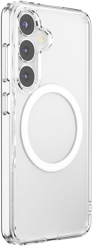 imagePopSockets Case for Samsung Galaxy S24 Compatible with MagSafe with Magnetic PopGrip Phone Grip Included Phone Case for Galaxy S24 Cute PopSockets AuraClear