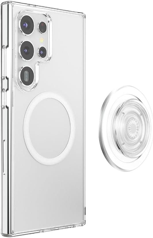 imagePopSockets Case for Samsung Galaxy S24 Compatible with MagSafe with Magnetic PopGrip Phone Grip Included Phone Case for Galaxy S24 Cute PopSockets AuraClear