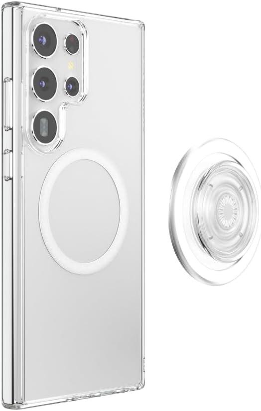 imagePopSockets Case for Samsung Galaxy S24 Compatible with MagSafe with Magnetic PopGrip Phone Grip Included Phone Case for Galaxy S24 Cute PopSockets AuraClear