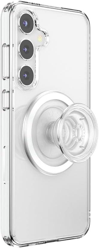 imagePopSockets Case for Samsung Galaxy S24 Compatible with MagSafe with Magnetic PopGrip Phone Grip Included Phone Case for Galaxy S24 Cute PopSockets AuraClear