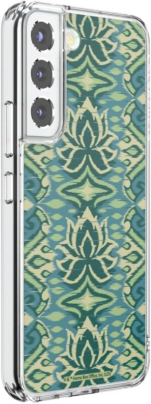 imagePopSockets Samsung Galaxy S22 Case Compatible with MagSafe Phone Case for Galaxy S22 Wireless Charging Compatible White Lotus Textile