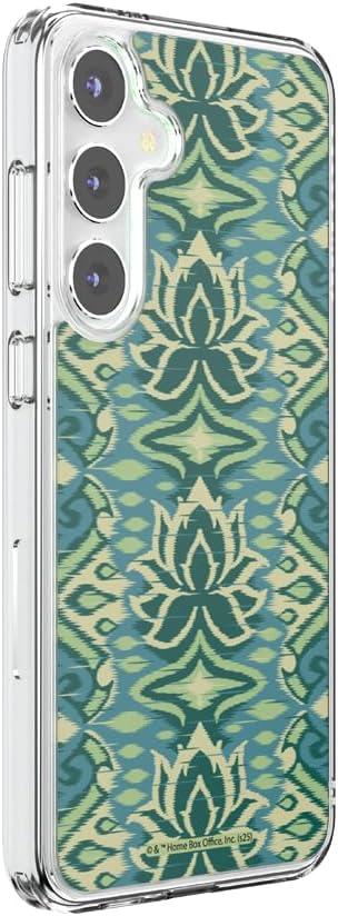 imagePopSockets Samsung Galaxy S24 Plus Case Compatible with MagSafe with Magnetic Round Phone Grip Included Phone Case for Galaxy S24 White Lotus Textile