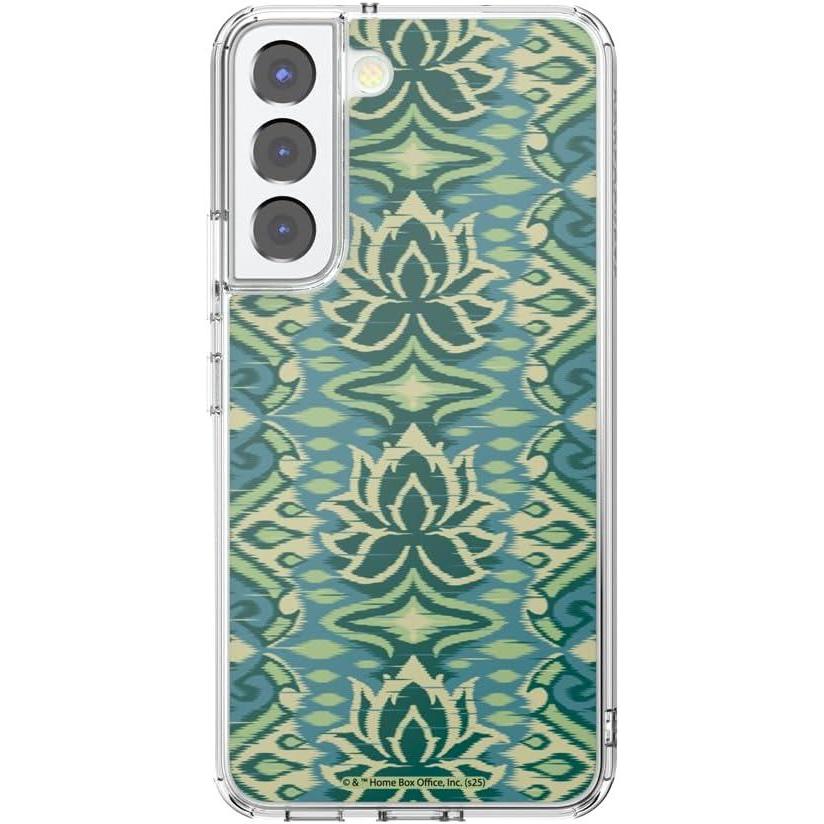 imagePopSockets Samsung Galaxy S22 Case Compatible with MagSafe Phone Case for Galaxy S22 Wireless Charging Compatible White Lotus Textile