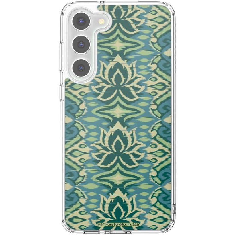 imagePopSockets Samsung Galaxy S23 Plus Case Compatible with MagSafe with Magnetic Round Phone Grip Included Phone Case for Galaxy S23  White Lotus Textile