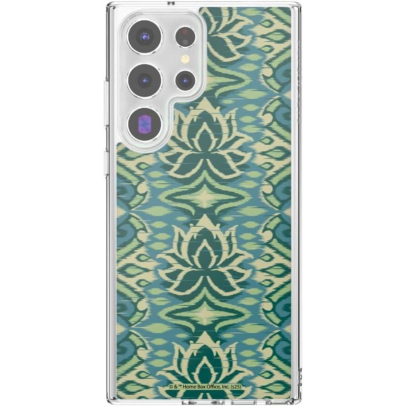 imagePopSockets Samsung Galaxy S23 Ultra Case Compatible with MagSafe with Magnetic Round Phone Grip Included Phone Case for Galaxy S23 Ultra  White Lotus Textile