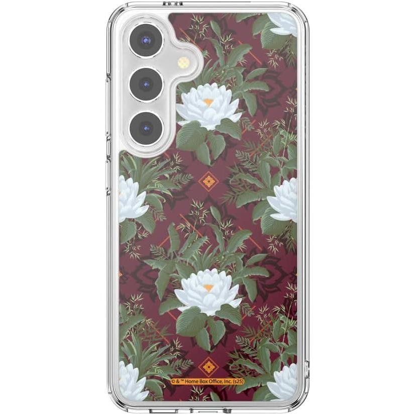 imagePopSockets Samsung Galaxy S24 Case Compatible with MagSafe with Magnetic Round Phone Grip Included Phone Case for Galaxy S24 Lush White Lotus