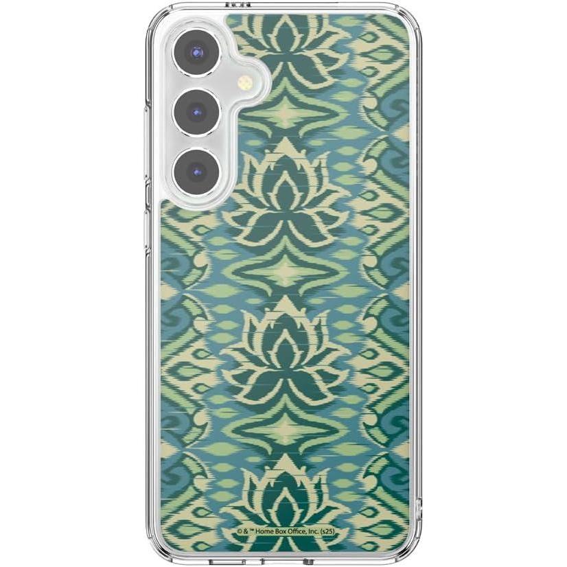 imagePopSockets Samsung Galaxy S24 Plus Case Compatible with MagSafe with Magnetic Round Phone Grip Included Phone Case for Galaxy S24  White Lotus Textile