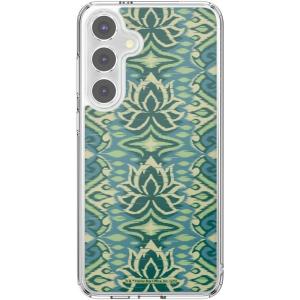 PopSockets Samsung Galaxy S24 Plus Case Compatible with MagSafe, with Magnetic Round Phone Grip Included, Phone Case for Galaxy S24+ – White Lotus Textile