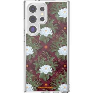 PopSockets Samsung Galaxy S24 Ultra Case Compatible with MagSafe, with Magnetic Round Phone Grip Included, Phone Case for Galaxy S24 Ultra – Lush White Lotus