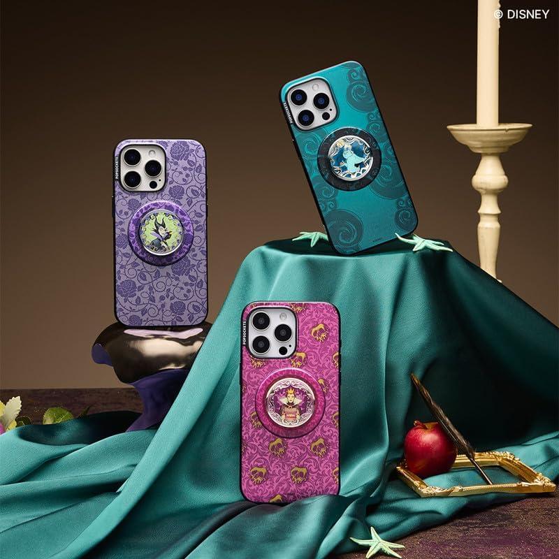 imagePopSockets Phone Grip for MagSafe with Kickstand Magnetic Stand Swappable Top Secure Hold for iPhone MagSafe Cases Phone amp Tablet Grip Disney Enamel Tonal Flower MickeyPoison Apple