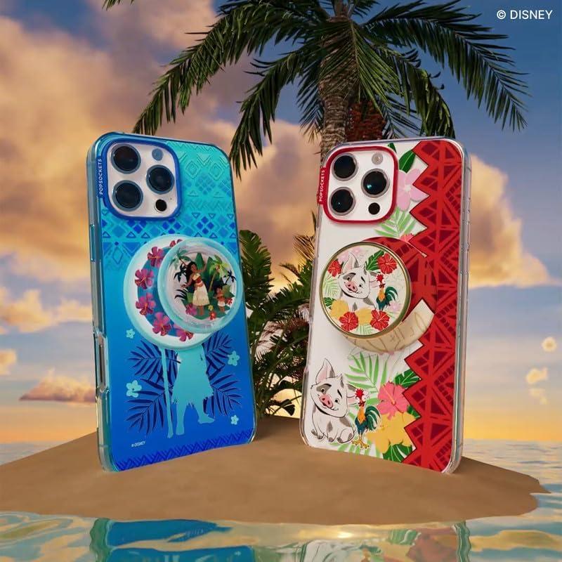 imagePopSockets Phone Grip for MagSafe with Kickstand Magnetic Stand Swappable Top Secure Hold for iPhone MagSafe Cases Phone amp Tablet Grip Disney Enamel Tonal Flower MickeyPuas Paradise