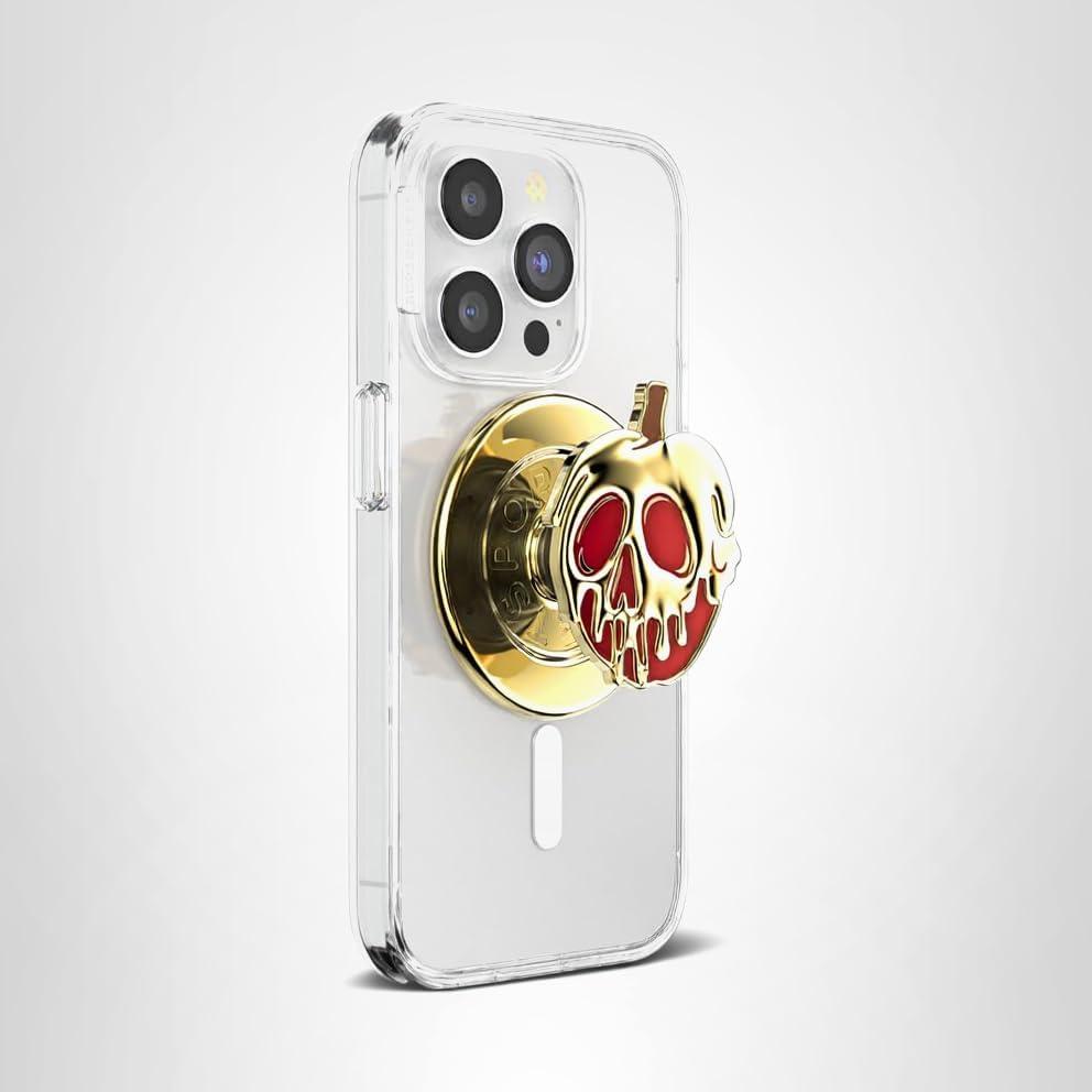 imagePopSockets Phone Grip for MagSafe with Kickstand Magnetic Stand Swappable Top Secure Hold for iPhone MagSafe Cases Phone amp Tablet Grip Disney Enamel Tonal Flower MickeyPoison Apple