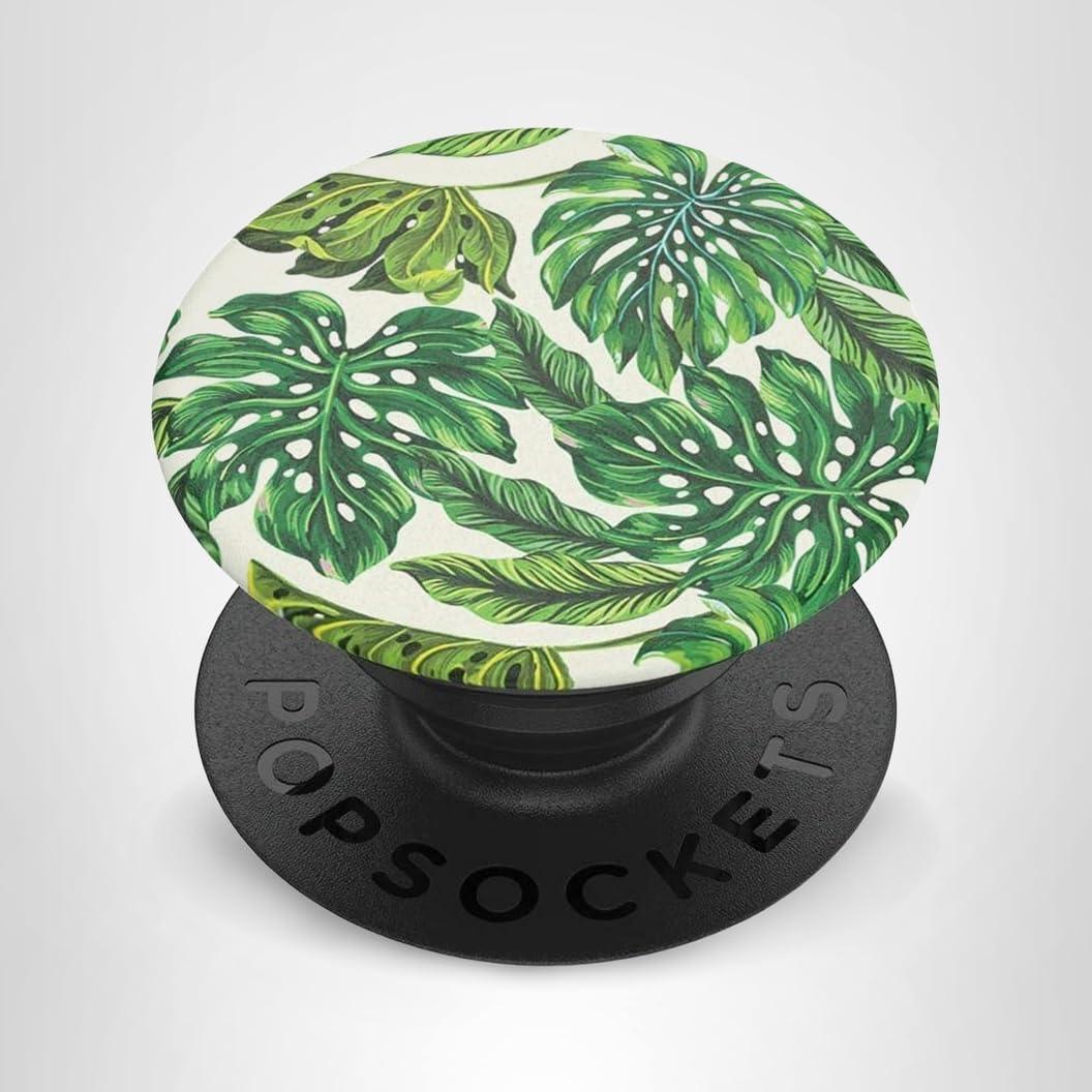imagePopSockets Phone Grip with Expanding Kickstand Adhesive Grip Monstera DeliciosaMonstera