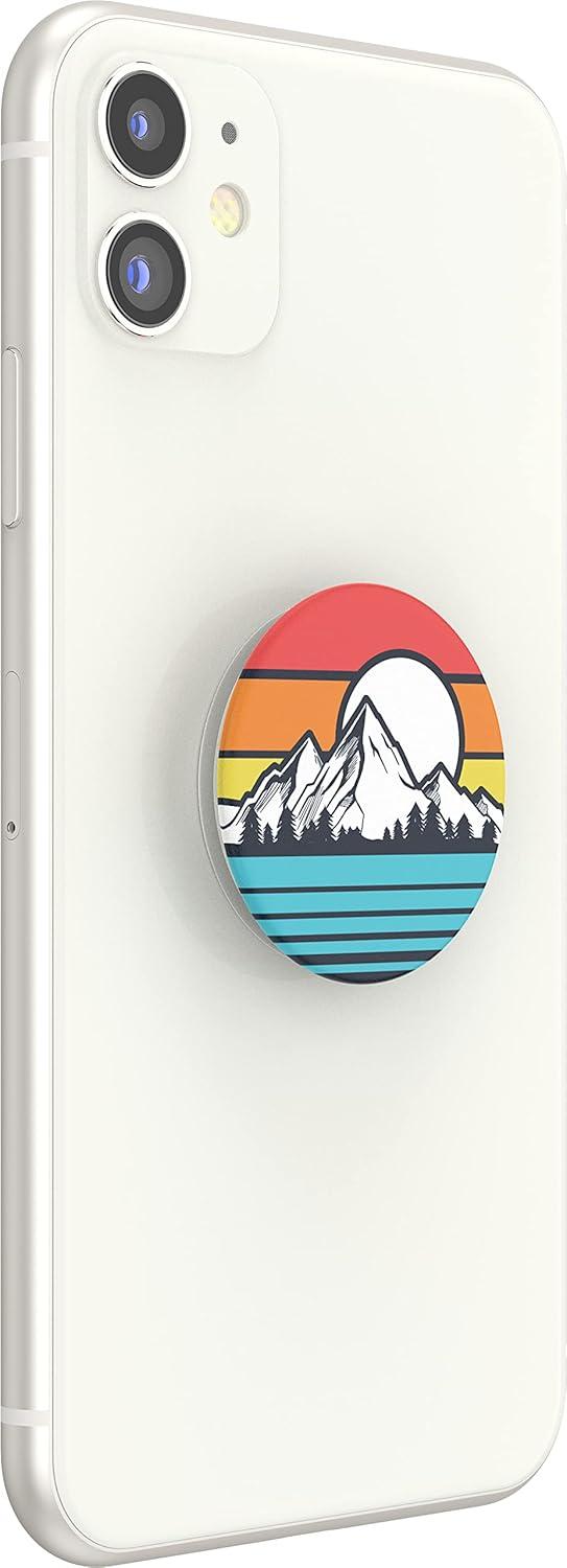 imagePopSockets Phone Grip with Expanding Kickstand Adhesive Grip Monstera DeliciosaSunset Peaks