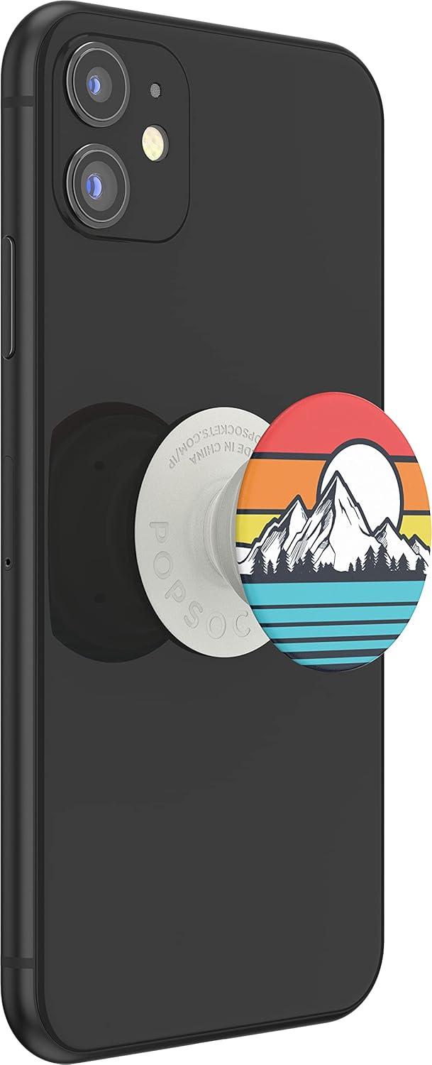 imagePopSockets Phone Grip with Expanding Kickstand Adhesive Grip Monstera DeliciosaSunset Peaks