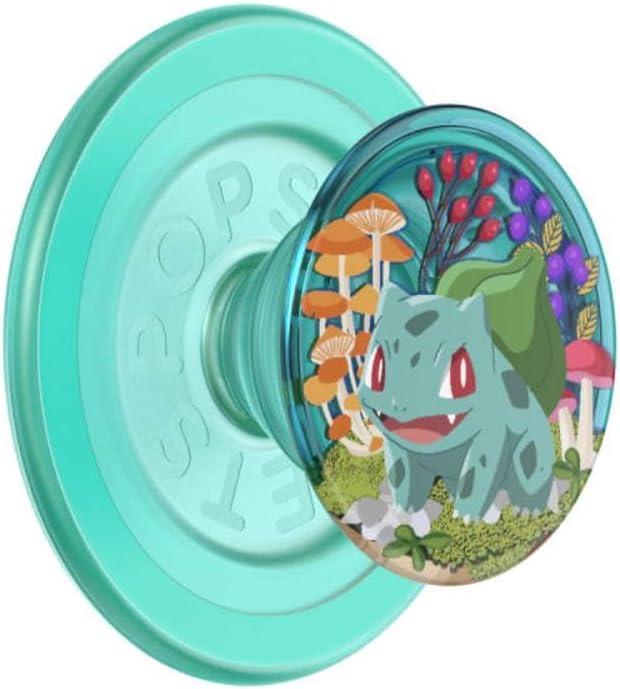 imagePopSockets Phone Grip with Expanding Kickstand Adhesive Grip Enamel Pokemon Bulbasaur NapBulbasaur Mint