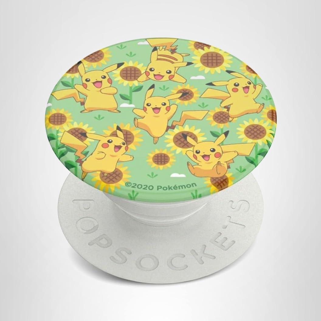 imagePopSockets Phone Grip with Expanding Kickstand Adhesive Grip Enamel Pokemon Bulbasaur NapPikachu Pattern