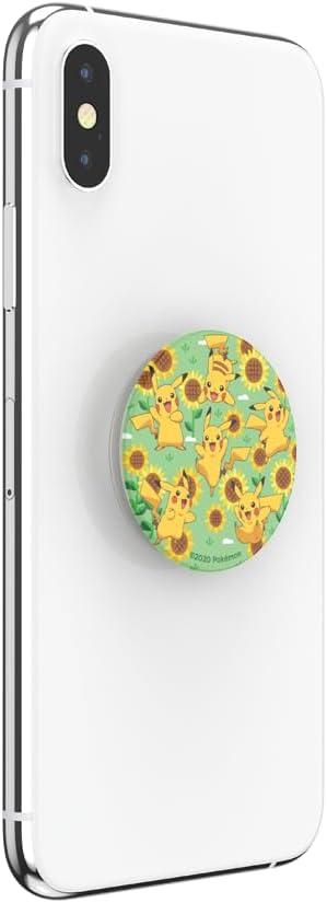 imagePopSockets Phone Grip with Expanding Kickstand Adhesive Grip Enamel Pokemon Bulbasaur NapPikachu Pattern