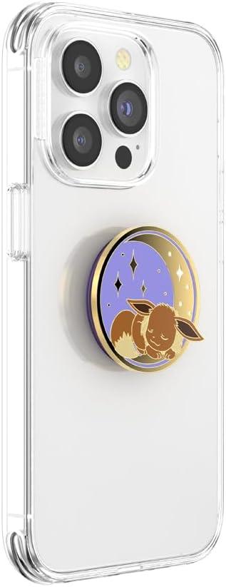 imagePopSockets Phone Grip with Expanding Kickstand Adhesive Grip Enamel Pokemon Bulbasaur NapSleeping Eevee