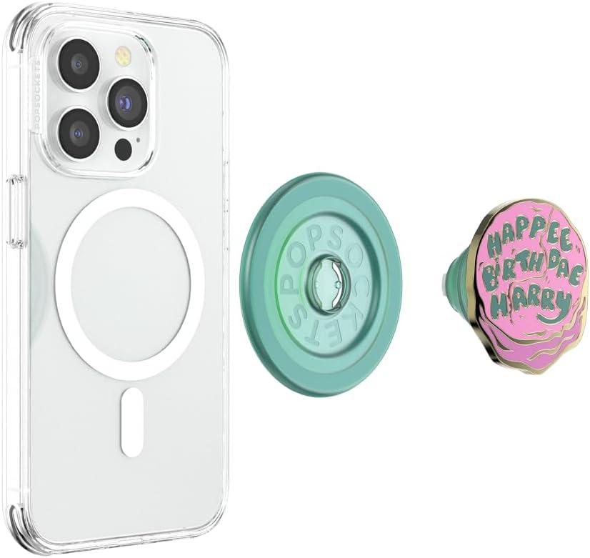 imagePopSockets Phone Grip with Expanding Kickstand Adhesive Grip Harry Potter Slytherin Floral CrestEnamel Birthday