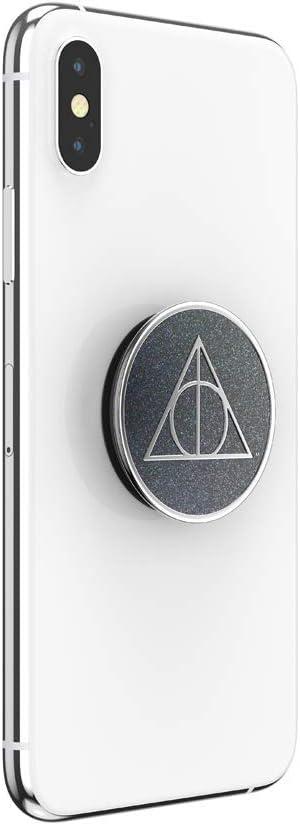 imagePopSockets Phone Grip with Expanding Kickstand Adhesive Grip Harry Potter Slytherin Floral CrestHallows Glitter