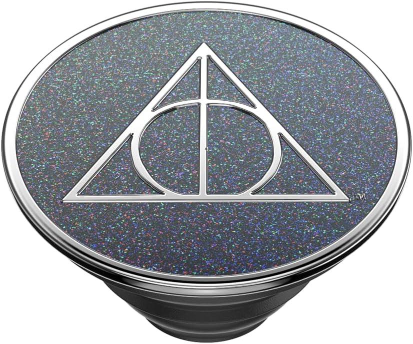 imagePopSockets Phone Grip with Expanding Kickstand Adhesive Grip Harry Potter Slytherin Floral CrestHallows Glitter