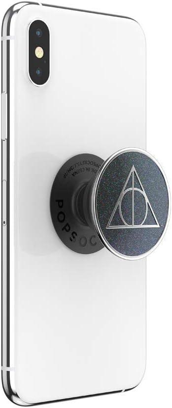 imagePopSockets Phone Grip with Expanding Kickstand Adhesive Grip Harry Potter Slytherin Floral CrestHallows Glitter