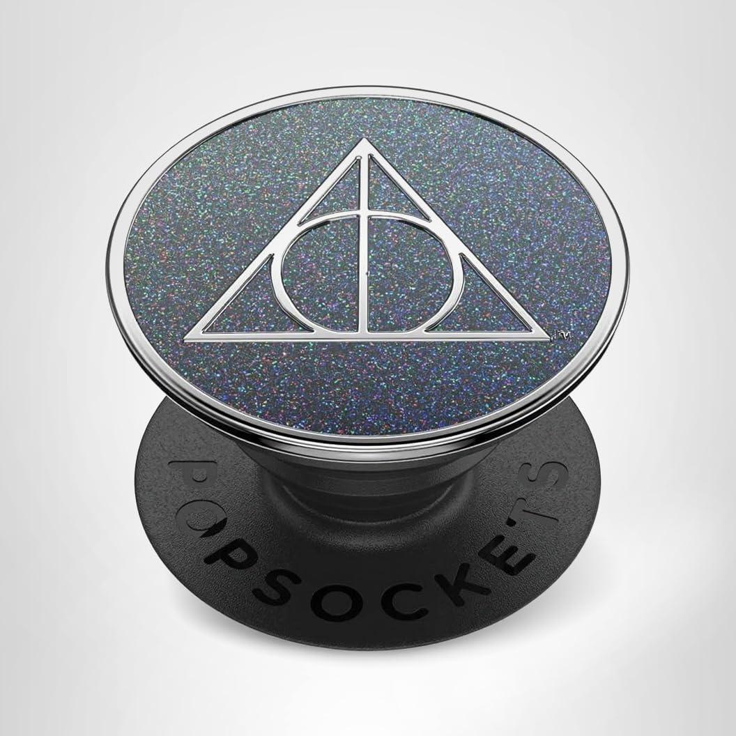 imagePopSockets Phone Grip with Expanding Kickstand Adhesive Grip Harry Potter Slytherin Floral CrestHallows Glitter
