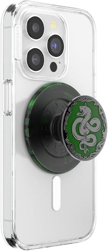 imagePopSockets Phone Grip with Expanding Kickstand Adhesive Grip Harry Potter Slytherin Floral CrestHorcrux Nagini