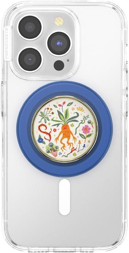 imagePopSockets Phone Grip with Expanding Kickstand Adhesive Grip Harry Potter Slytherin Floral CrestMandrake in Spring