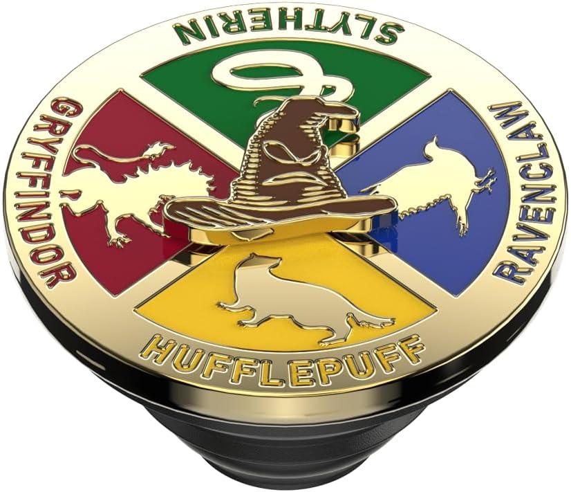 imagePopSockets Phone Grip with Expanding Kickstand Adhesive Grip Harry Potter Slytherin Floral CrestSorting Hat