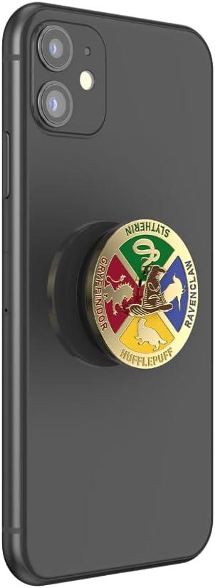 imagePopSockets Phone Grip with Expanding Kickstand Adhesive Grip Harry Potter Slytherin Floral CrestSorting Hat