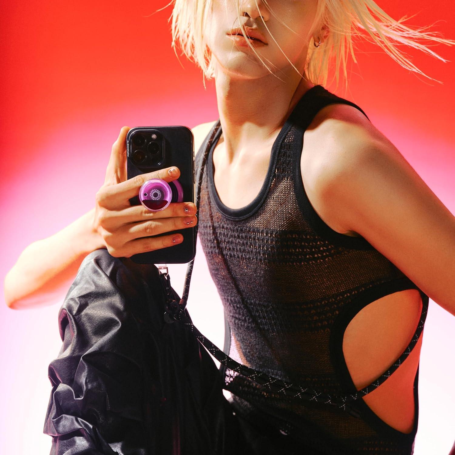 imagePopSockets Phone Lanyard Phone Holder Crossbody Device Strap King Cobra CobaltBlack