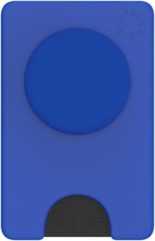imagePopSockets Phone Wallet with Expanding Grip and Adapter Ring for MagSafe Phone Card Holder Wireless Charging Compatible Wallet Compatible with MagSafe FatigueCobalt
