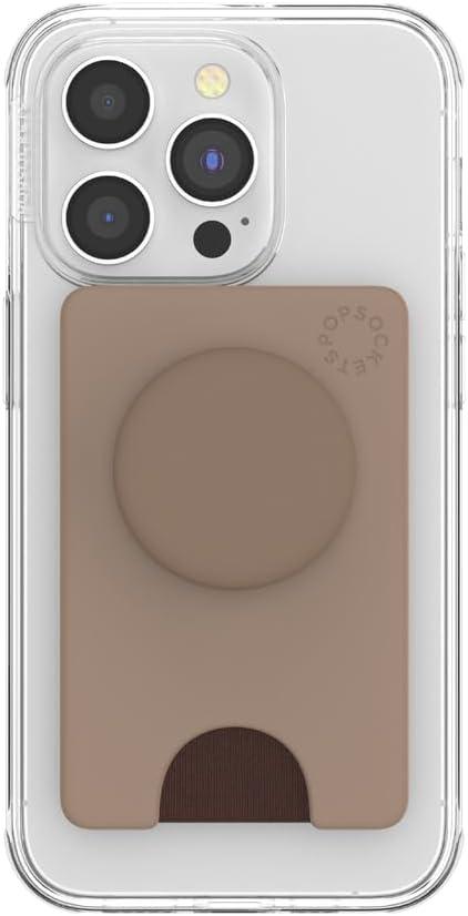 imagePopSockets Phone Wallet with Expanding Grip and Adapter Ring for MagSafe Phone Card Holder Wireless Charging Compatible Wallet Compatible with MagSafe FatigueLatte