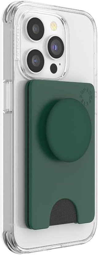 imagePopSockets Phone Wallet with Expanding Grip and Adapter Ring for MagSafe Phone Card Holder Wireless Charging Compatible Wallet Compatible with MagSafe FatigueFresh Pine