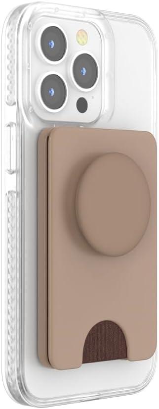 imagePopSockets Phone Wallet with Expanding Grip and Adapter Ring for MagSafe Phone Card Holder Wireless Charging Compatible Wallet Compatible with MagSafe FatigueLatte