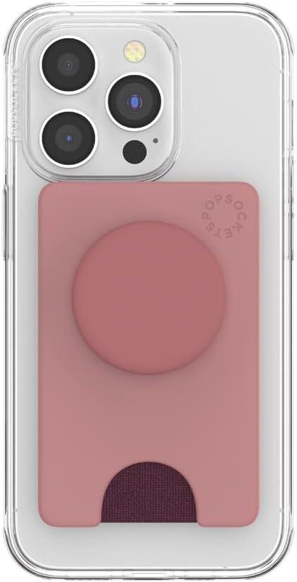 imagePopSockets Phone Wallet with Expanding Grip and Adapter Ring for MagSafe Phone Card Holder Wireless Charging Compatible Wallet Compatible with MagSafe FatigueClay