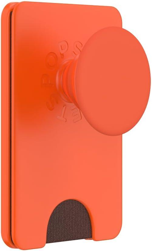 imagePopSockets Phone Wallet with Expanding Grip and Adapter Ring for MagSafe Phone Card Holder Wireless Charging Compatible Wallet Compatible with MagSafe FatiguePersimmon