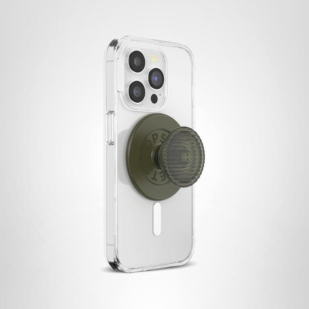 imagePopSockets Translucent Phone Grip with Expanding Kickstand PopSockets for Phone Adhesive Grip Translucent PopGrip Into The Woods Molded Flower Fresh PineFluted Fatigue