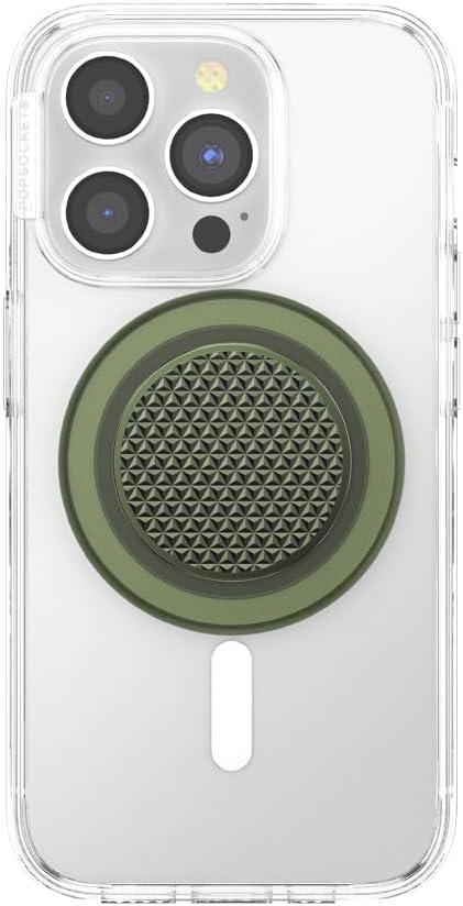 imagePopSockets Translucent Phone Grip with Expanding Kickstand PopSockets for Phone Adhesive Grip Translucent PopGrip Into The Woods Molded Flower Fresh PineKnurl Olive