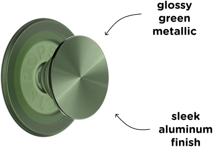 imagePopSockets Translucent Phone Grip with Expanding Kickstand PopSockets for Phone Adhesive Grip Translucent PopGrip Into The Woods Molded Flower Fresh PineRadial Olive