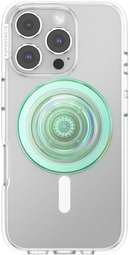 imagePopSockets Translucent Phone Grip with Expanding Kickstand PopSockets for Phone Adhesive Grip Translucent PopGrip Into The Woods Molded Flower Fresh PineIridescent Turq