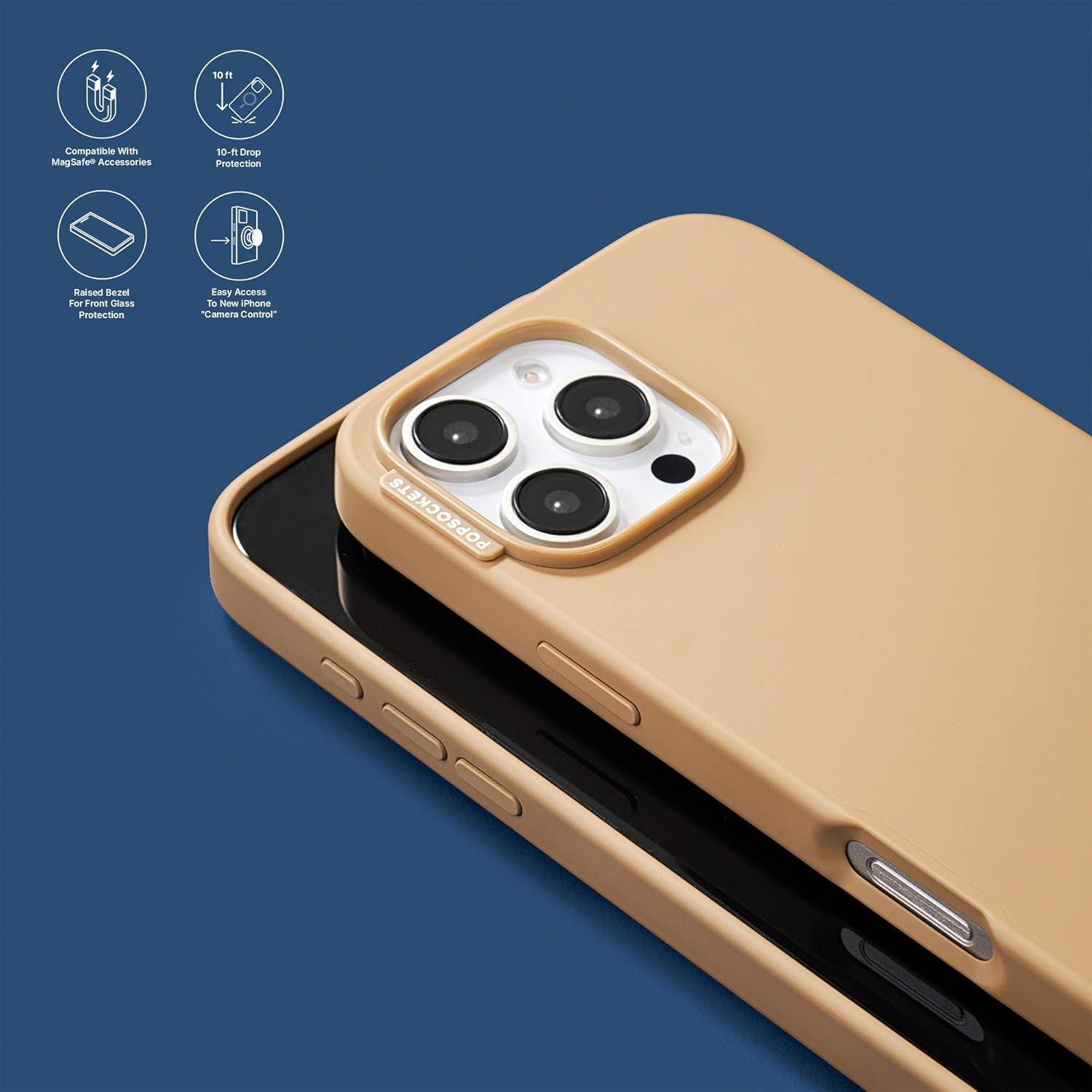 imagePopSockets iPhone 15 Pro Max Case Compatible with MagSafe Phone Case for iPhone 15 Pro Max Wireless Charging Compatible Case Only TurquoiseLatte