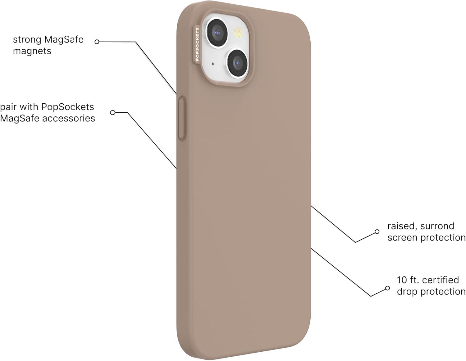 imagePopSockets iPhone 15 Pro Max Case Compatible with MagSafe Phone Case for iPhone 15 Pro Max Wireless Charging Compatible Case Only TurquoiseLatte