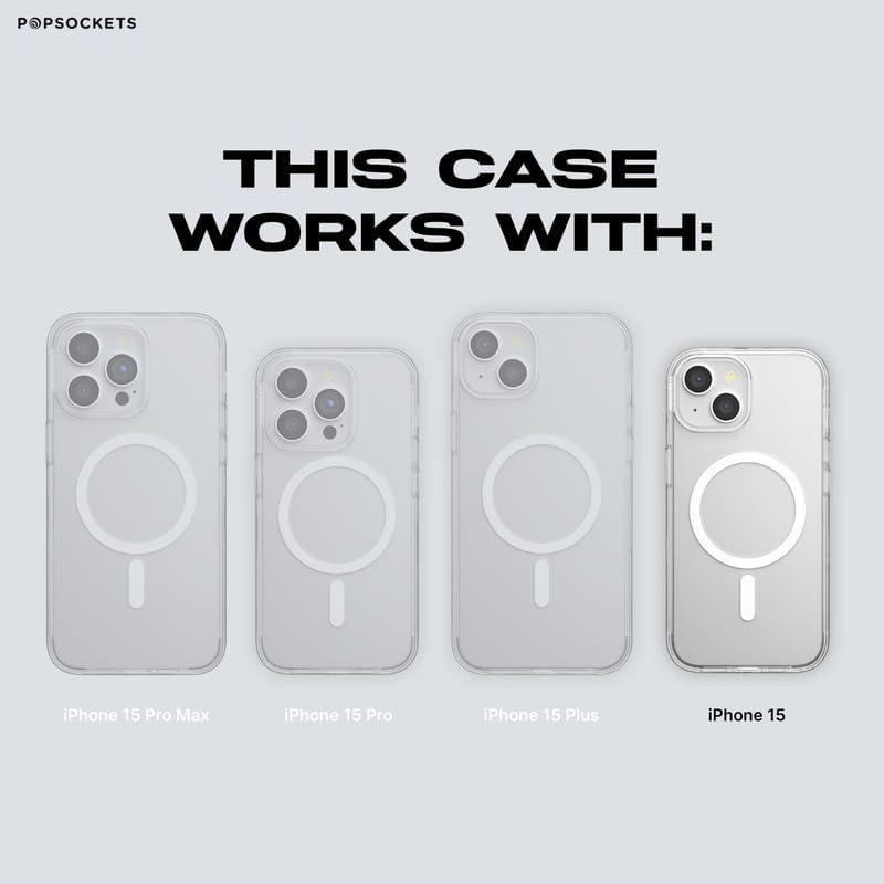 imagePopSockets iPhone 15 Pro Max Case Compatible with MagSafe Phone Case for iPhone 15 Pro Max Wireless Charging Compatible Case Only TurquoiseLatte