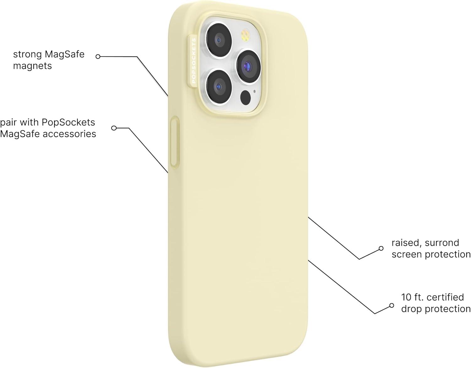 imagePopSockets iPhone 15 Pro Max Case Compatible with MagSafe Phone Case for iPhone 15 Pro Max Wireless Charging Compatible Case Only TurquoiseMist